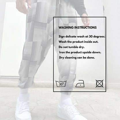 Unisex Harem Pants , Baggy Drop Crotch Trousers, Cotton Blend Joggers