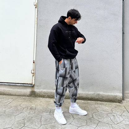 Unisex Harem Pants , Baggy Drop Crotch Trousers, Cotton Blend Joggers